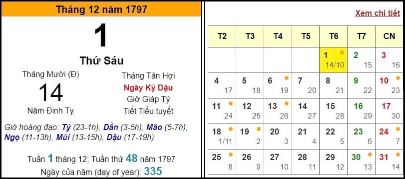 lịch âm dương 1797